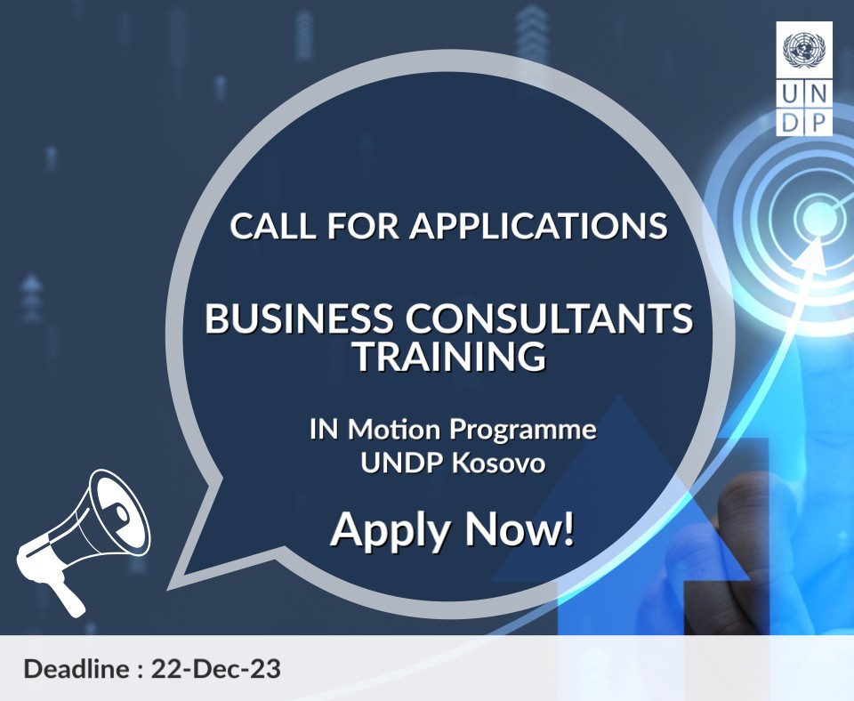 CALL FOR APPLICATIONS BUSINESS CONSULTANTS TRAINING